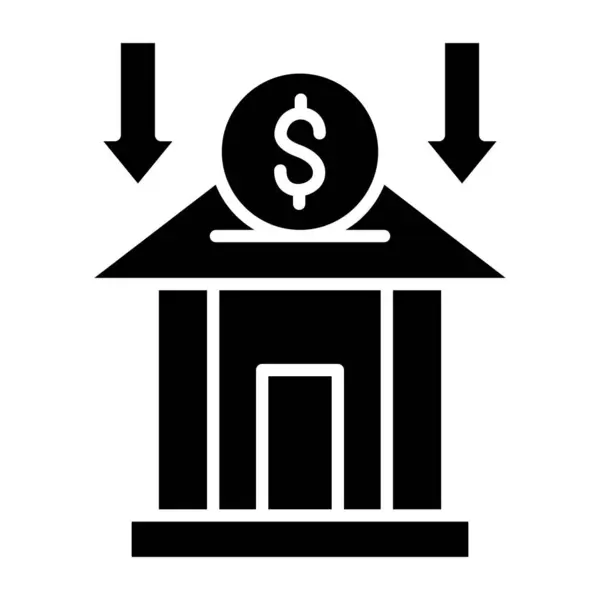 Простой Значок Банковского Вклада Векторная Иллюстрация — стоковый вектор