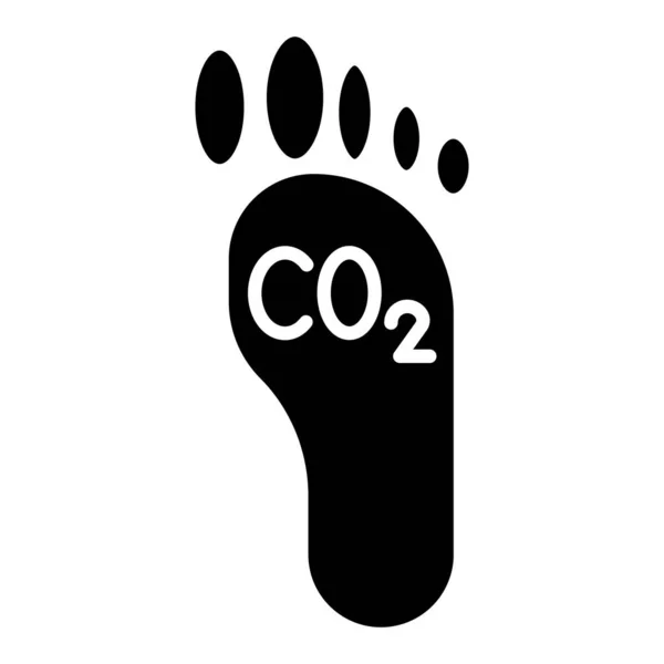Pegada Carbono Ícone Simples Ilustração Vetorial — Vetor de Stock