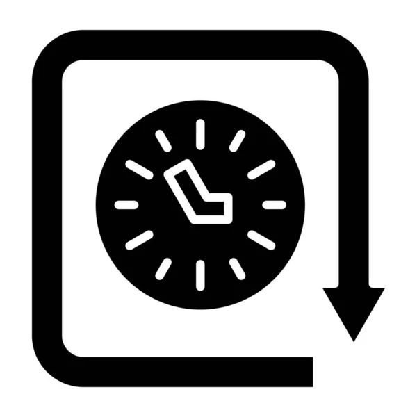 Klok Web Icoon Eenvoudige Illustratie — Stockvector
