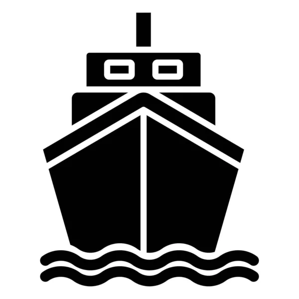 Hajó Web Ikon Egyszerű Illusztráció — Stock Vector