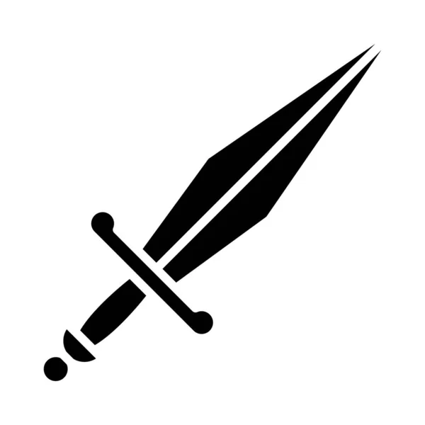 Espada Ícone Vetor Ilustração — Vetor de Stock