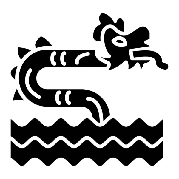 Sea Monster Simple Icon Vector Illustration — Stock Vector