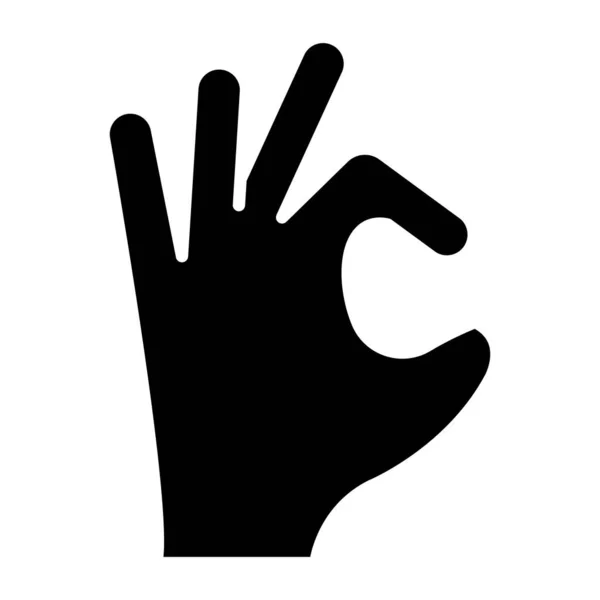 Okay Hand Sign Web Icon Simple Illustration — Stock Vector