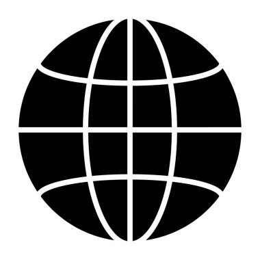 Küre. Web simgesi basit illüstrasyon 