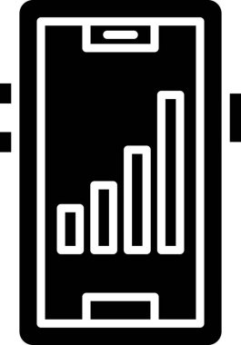 Sinyal hücresel 4 çubuğu. Web simgesi basit illüstrasyon 