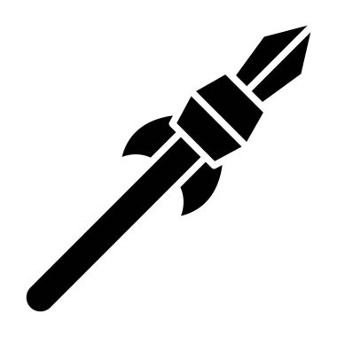 Mızrak simgesi, vektör çizimi