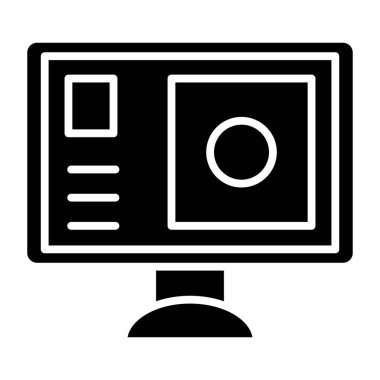 Proje Kontrol Paneli simgesi, vektör illüstrasyonu