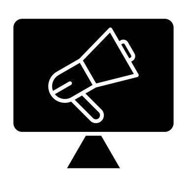 Dijital Pazarlama basit simgesi, vektör illüstrasyonu