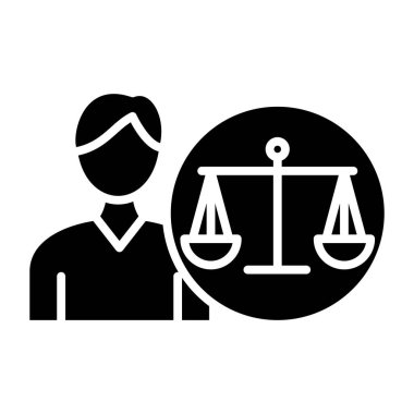 Etik Sorumluluk Basit simge, vektör illüstrasyonu