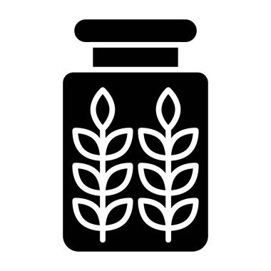 Fermente Gıda basit simgesi, vektör illüstrasyonu