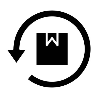 Lojistik basit simgesini, vektör illüstrasyonunu tersine çevir