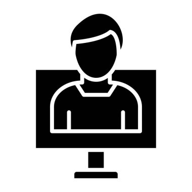 Bağımsız Çalışma basit simgesi, vektör illüstrasyonu