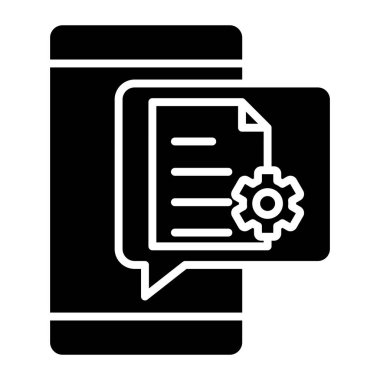 Belge Ayarları basit simge, vektör illüstrasyonu