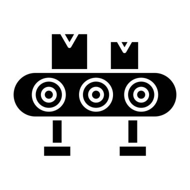 Taşıyıcı Şerit basit simge, vektör illüstrasyonu