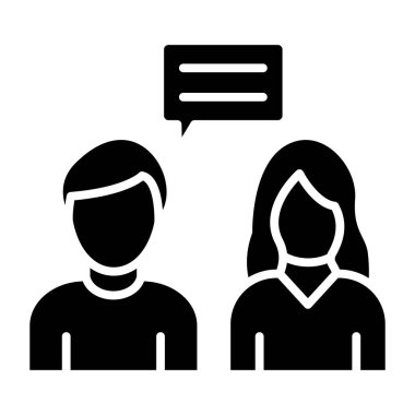 Sohbet basit simgesi, vektör çizim