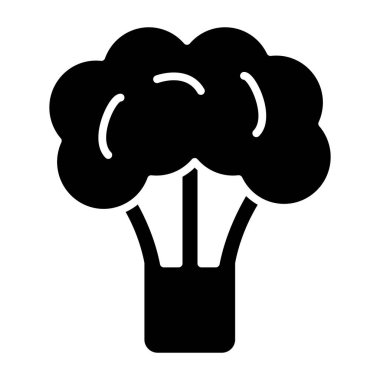 Brokoli. Web simgesi basit illüstrasyon