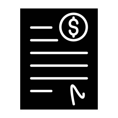 Fatura. Web simgesi basit illüstrasyon