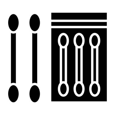 Pamuk Örnekleri basit simge, vektör illüstrasyonu