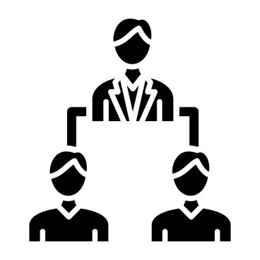 Liderlik basit simge, vektör illüstrasyonu