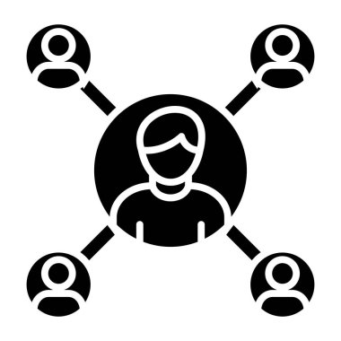 hiyerarşi. Web simgesi basit illüstrasyon