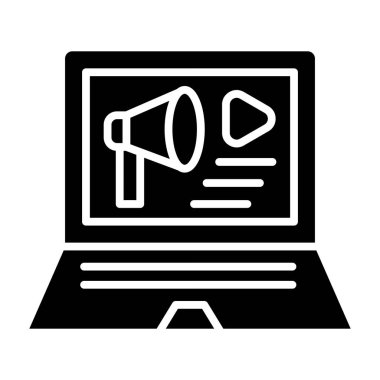 Reklamlar. Web simgesi basit illüstrasyon 