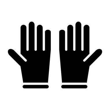 Eldiven simgesi vektör illüstrasyonu
