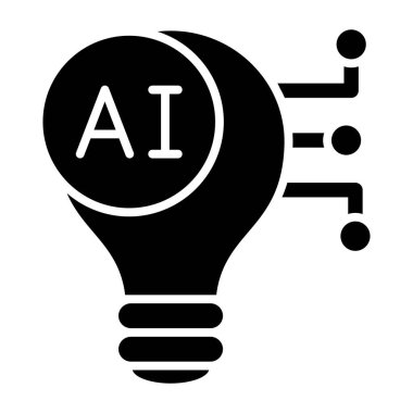 Yapay ışık. Web simgesi basit tasarım