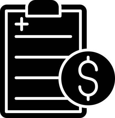 Tıbbi Bill. Web simgesi basit illüstrasyon