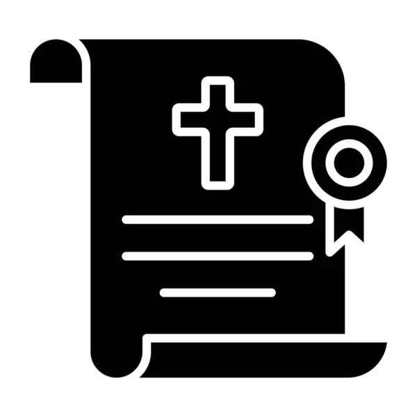 Death Certificate Icon Vector Illustration — Stock Vector