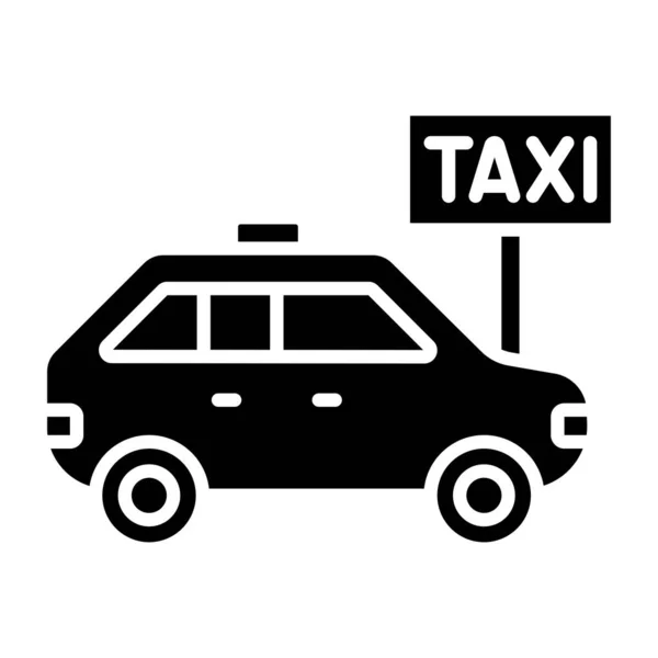 Taxi Stop Icon Vector Illustration — Stock Vector
