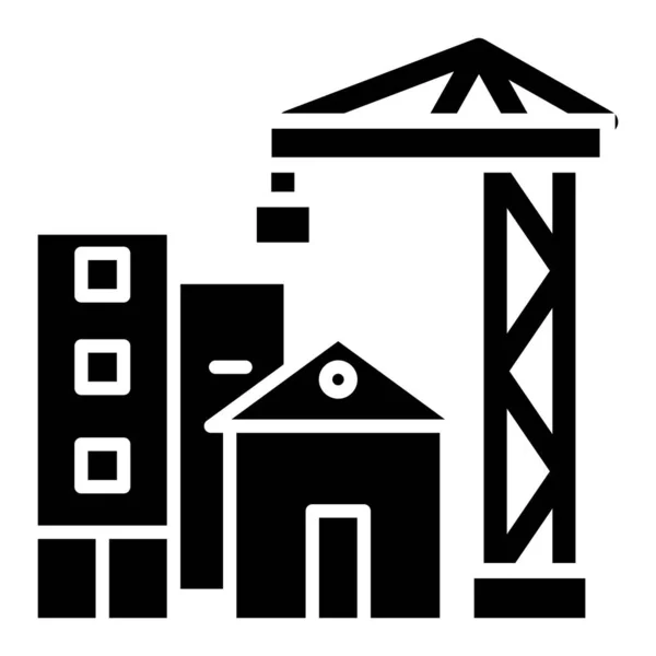 Edifício Ícone Construção Ilustração Vetorial —  Vetores de Stock