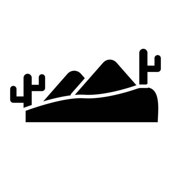 Desierto Icono Simple Ilustración Vectorial — Vector de stock