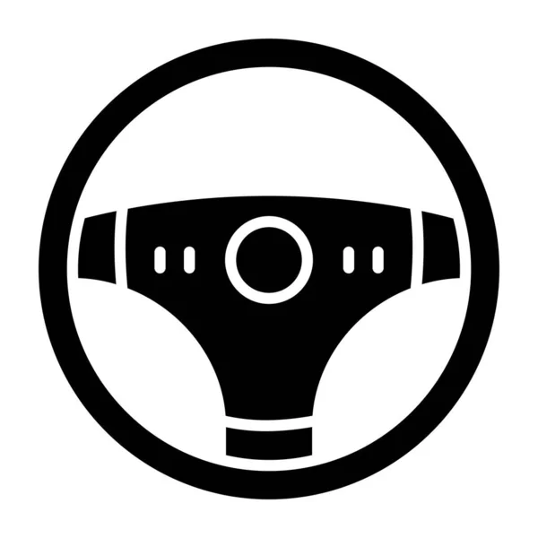Steering Wheel Simple Icon Vector Illustration — стоковый вектор