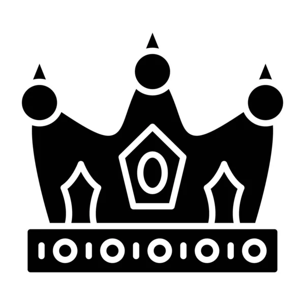 King Crown Eenvoudig Pictogram Vector Illustratie — Stockvector