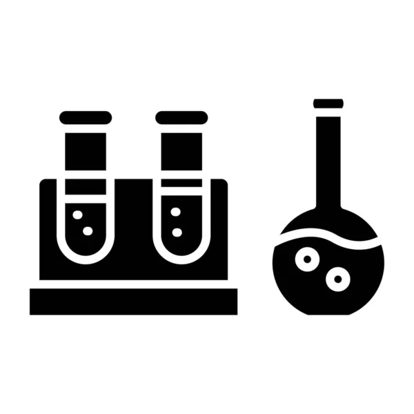 Διάνυσμα Εικονιδίου Σωλήνα Δοκιμής Σύμβολο Χημείας Απομονωμένη Απεικόνιση Συμβόλων Περιγράμματος — Διανυσματικό Αρχείο