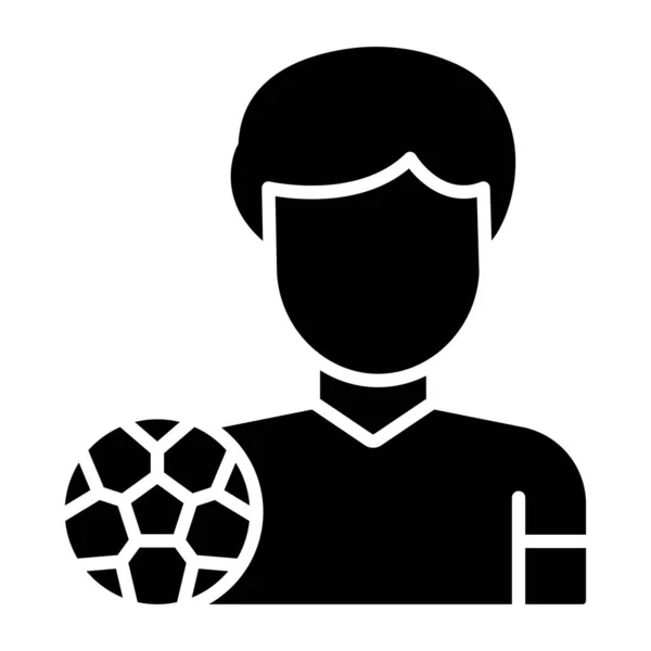Futball Játékos Ikon Vektoros Illusztráció — Stock Vector