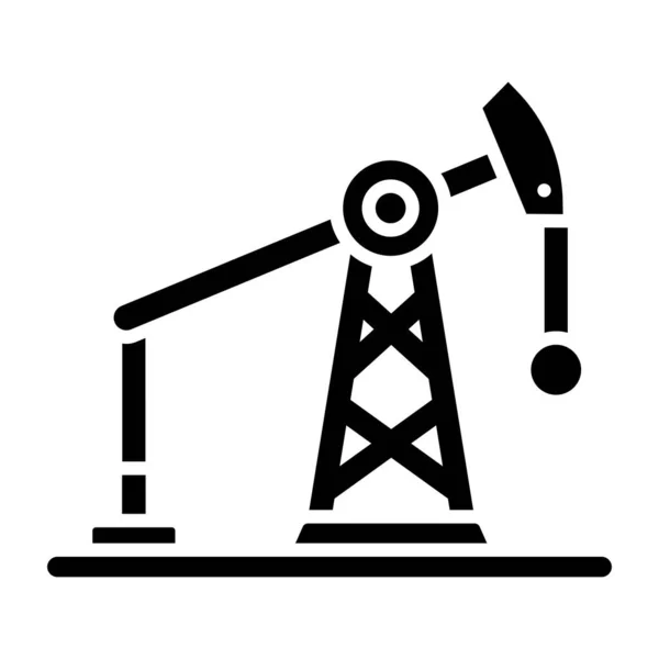 Oil Industry Icon Outline Illustration Plant Vector Icons Web — Vetor de Stock