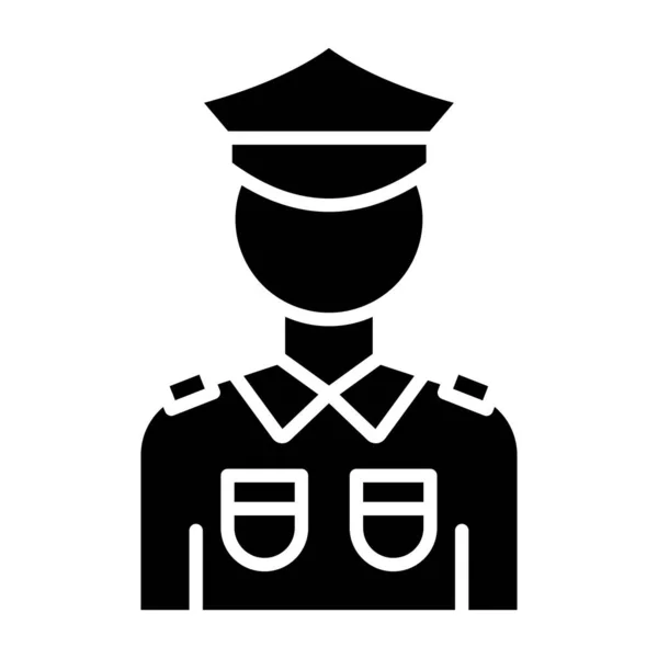 Rendőrtiszt Ikon Vektor Illusztráció — Stock Vector