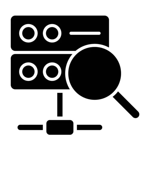 Database Icona Web Semplice Illustrazione — Vettoriale Stock