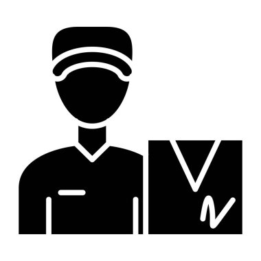 Teslimat. Web simgesi basit illüstrasyon