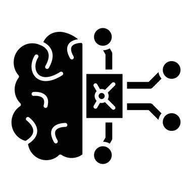 Al Düşünme. Web simgesi basit illüstrasyon 