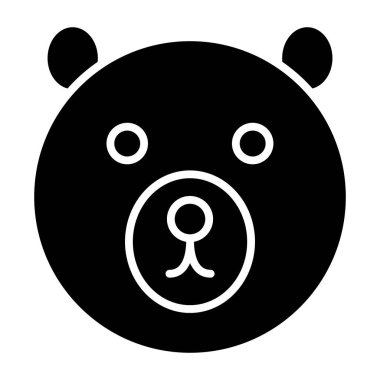 Ayı. Web simgesi basit illüstrasyon