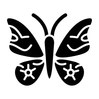Kelebek simgesi vektör illüstrasyonu