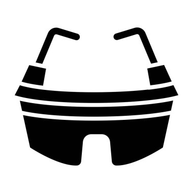 Koruyucu gözlükler. Web simgesi basit illüstrasyon 