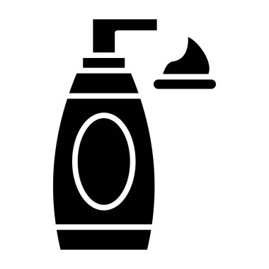 soap dispenser icon. outline illustration of shampoo bottle vector icons for web