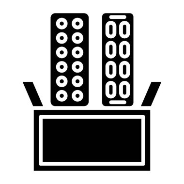 Uyuşturucu bağışı. Web simgesi vektör illüstrasyonu 