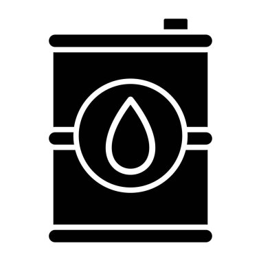 Petrol varili ikonu. Ağ için gaz yakıt vektör simgelerinin basit çizimi