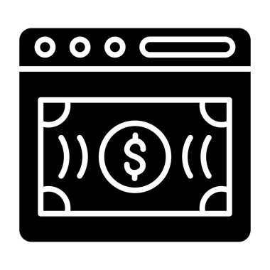 Para için. Web simgesi basit illüstrasyon
