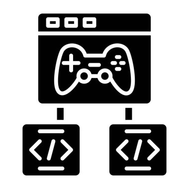 Video oyunu konsolu vektör illüstrasyon tasarımı