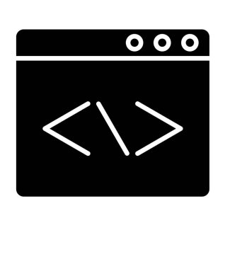 Simge vektör illüstrasyonu kodlanıyor